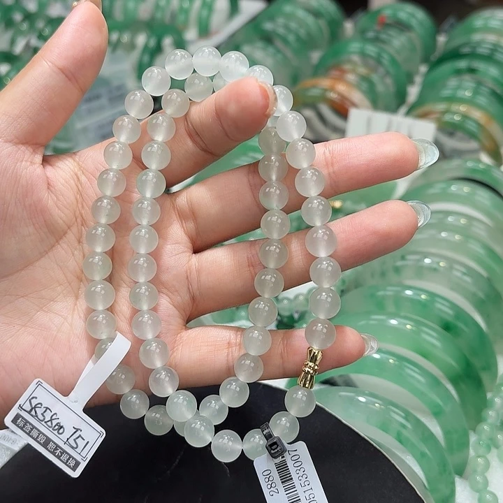 项链未镶嵌石英质玉（非洲翠）