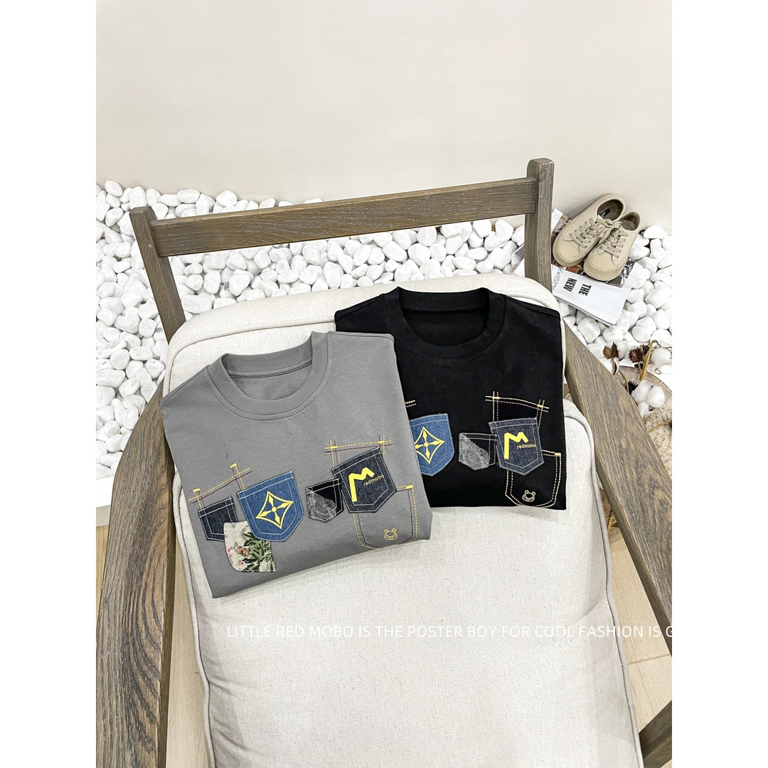 【现现】童装男儿童短袖T恤针织2025夏季新款超酷上衣MMY821711