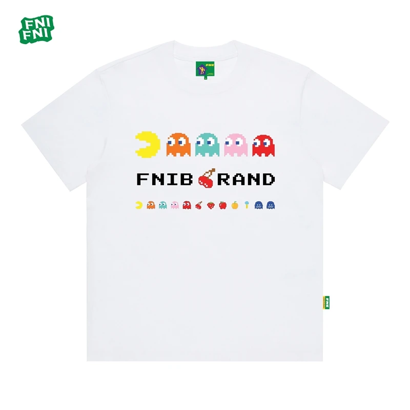 FNI绿标系列（樱桃小怪基础）圆领纯棉男女同款t恤美式短袖夏款直喷