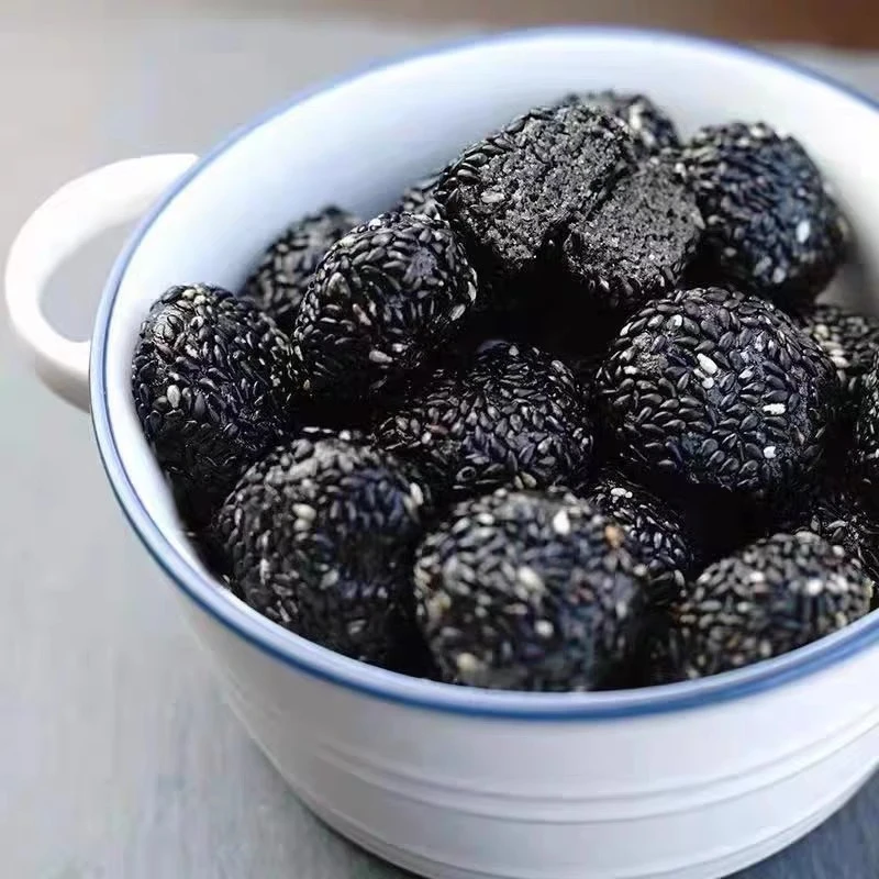 黑芝麻丸独立包装新货芝麻丸代餐零食九蒸九晒黑芝麻球营养零食