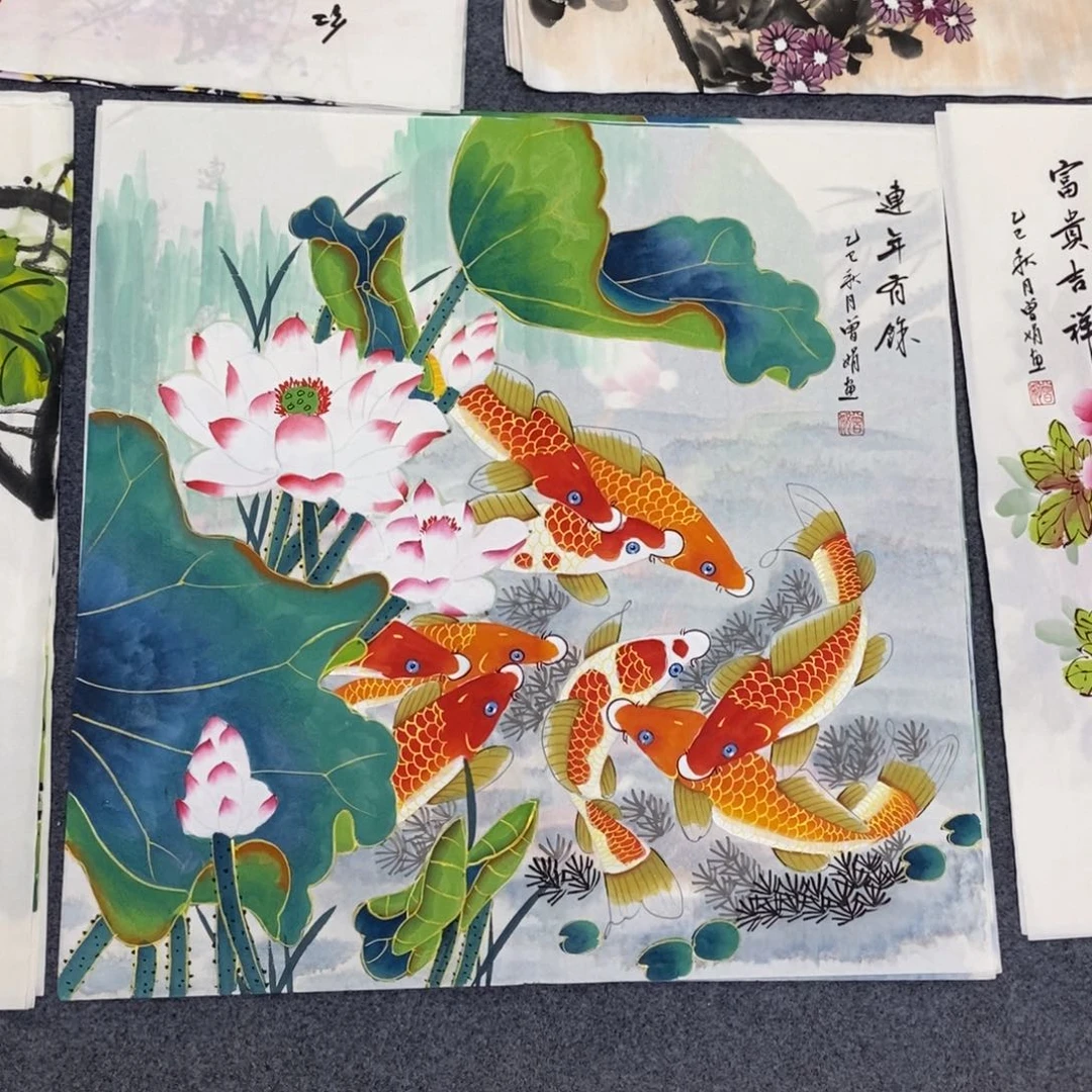 国画尺寸68✖️68精品斗方手绘画