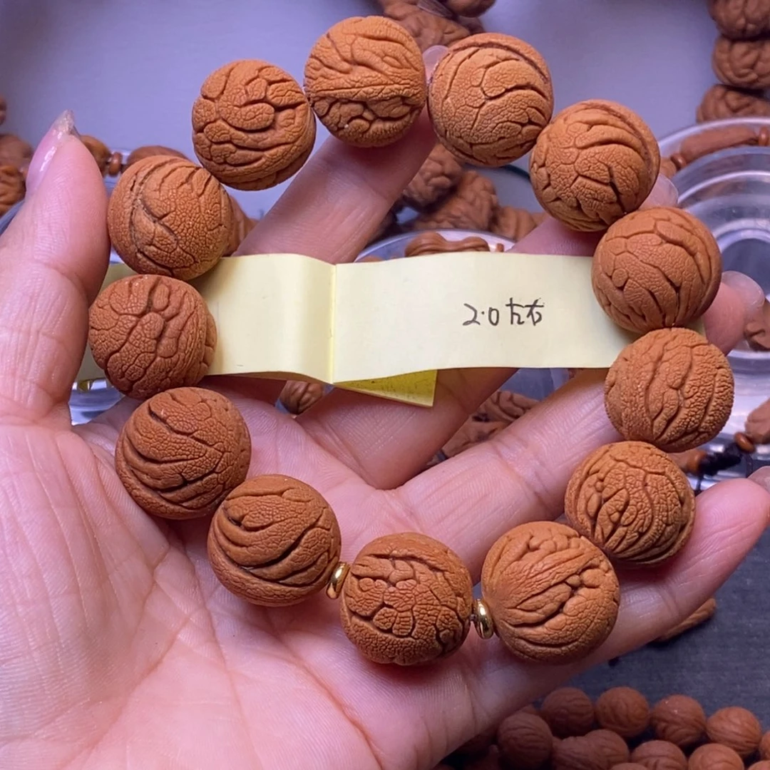 秦岭龙纹桃核手串