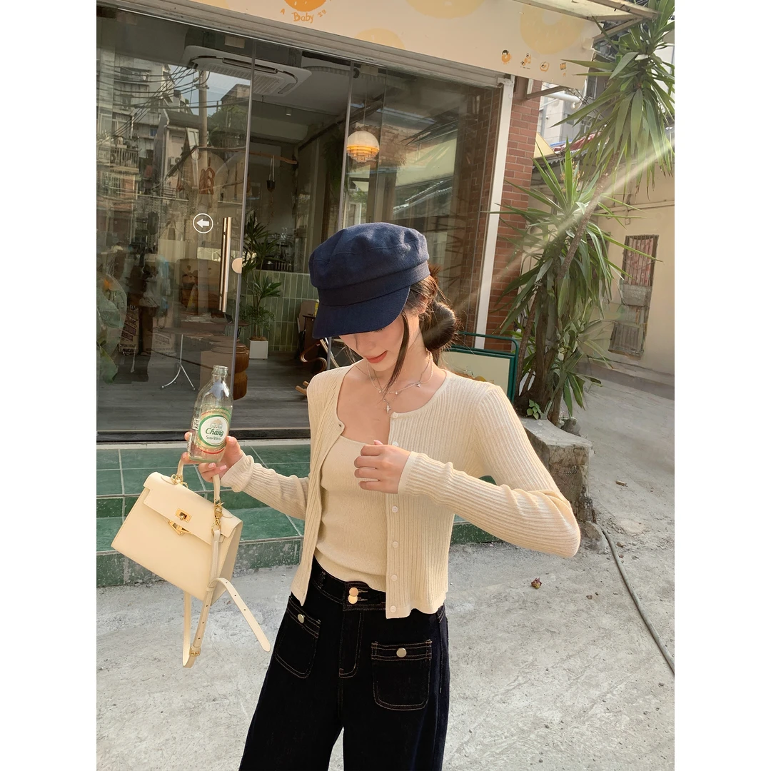 切糕自制【奶油燕麦】小个子初秋女流光风显瘦纯欲慵懒松弛两件套