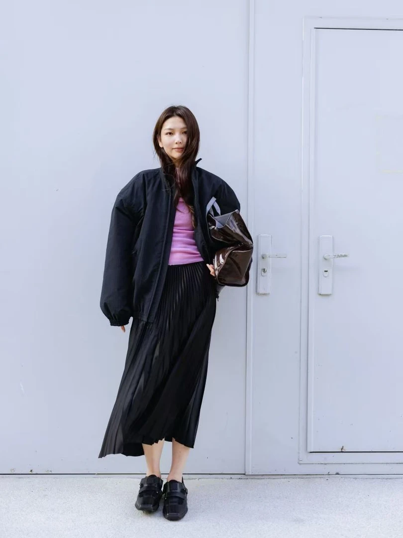 AOYI】买手店25ss VVNK JANE PLUS2025夏季新款百褶长裙