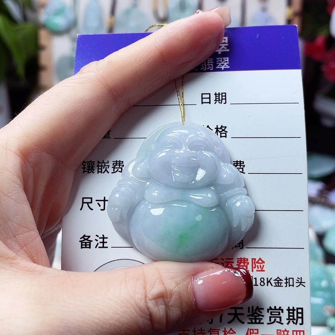 翡翠未镶嵌颈饰佛公05