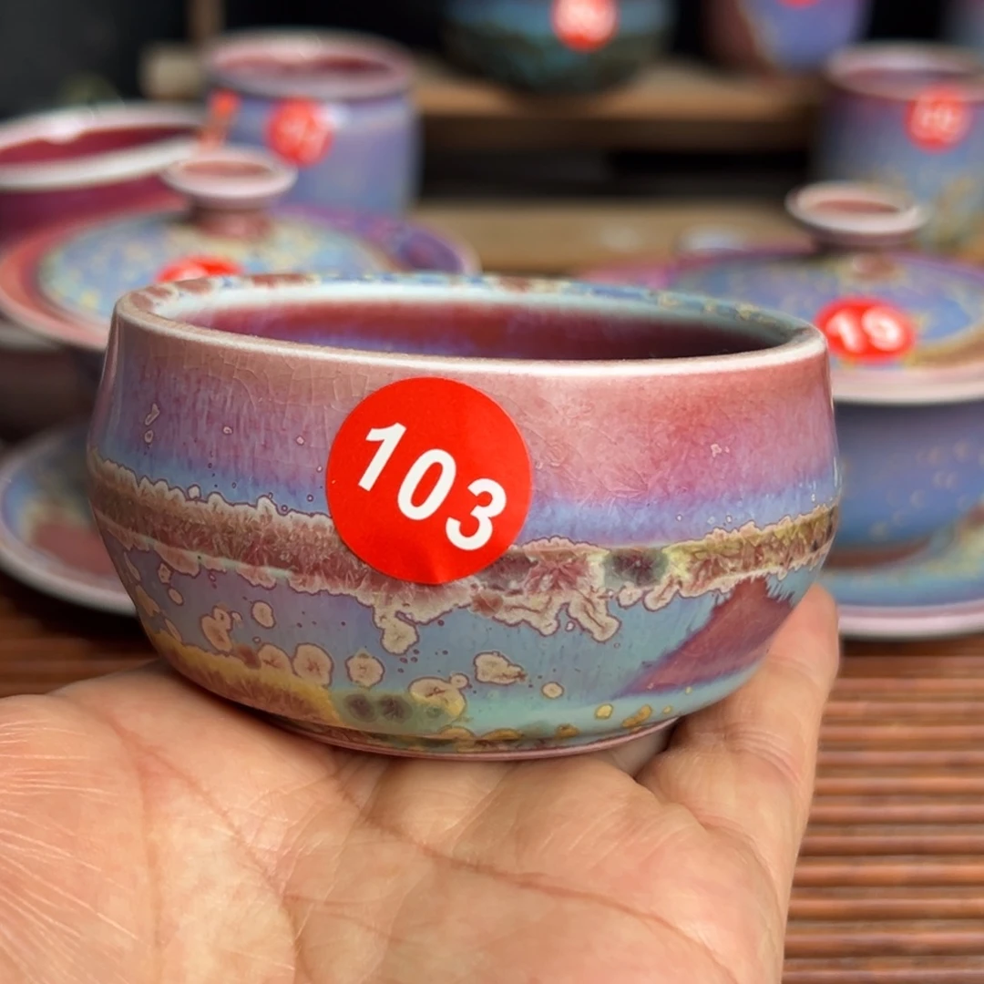 手工制作钧窑茶器