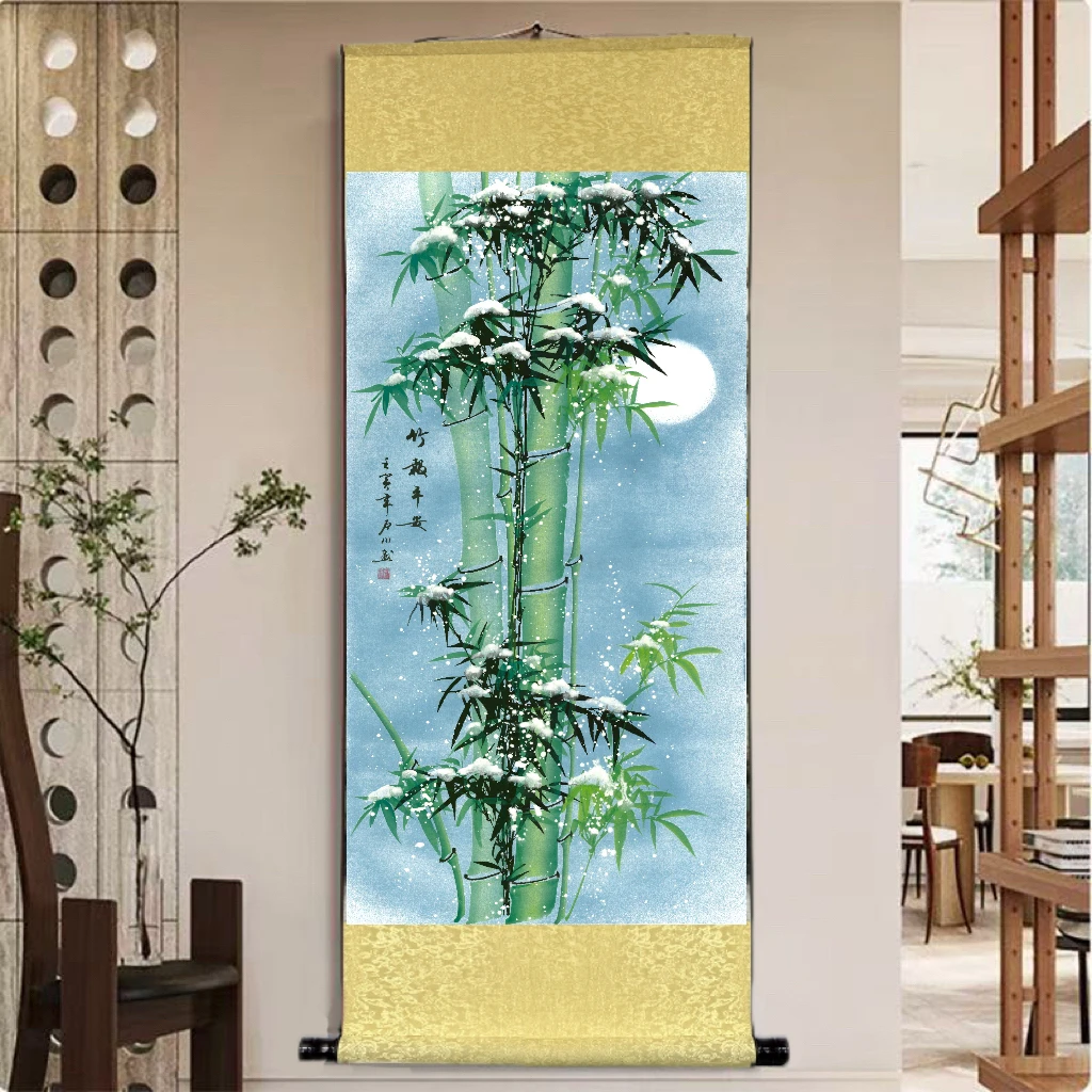 《雪竹》 宽45高140 国画