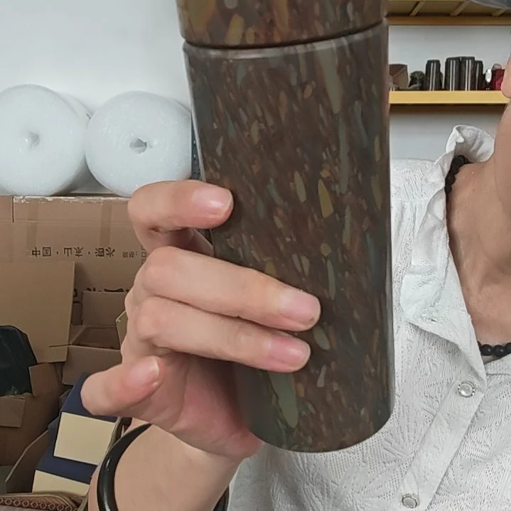 泗水砭石文化馆女娲石罗纹杯