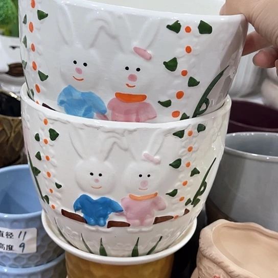 多肉绿植陶瓷花盆9.9包邮