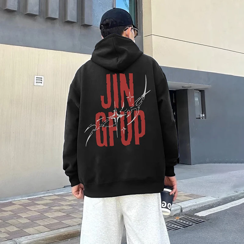 美式重磅连帽卫衣情侣潮牌男2025春秋新款hiphop长袖上衣帽衫外套