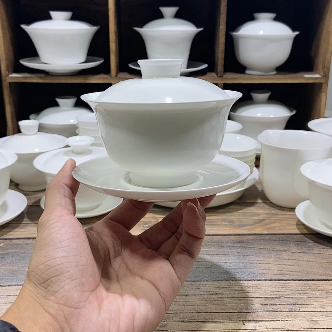 骨瓷大元宝盖碗盖下约200ml直播间福利价