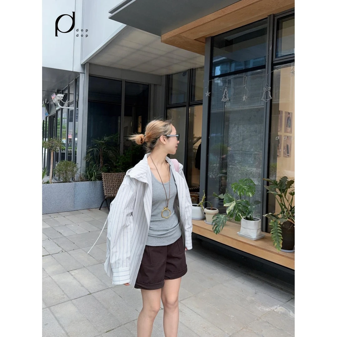 YOEYYOU2025春贴袋翻折工装休闲短裤女1599dopdop买手店