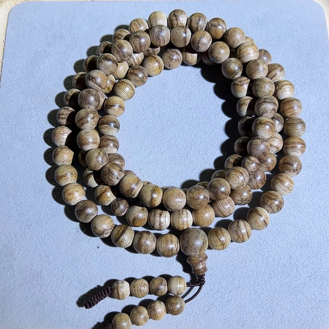 沉香手串天然达拉干虎斑老料0.9多圈 奶香透凉 味道控