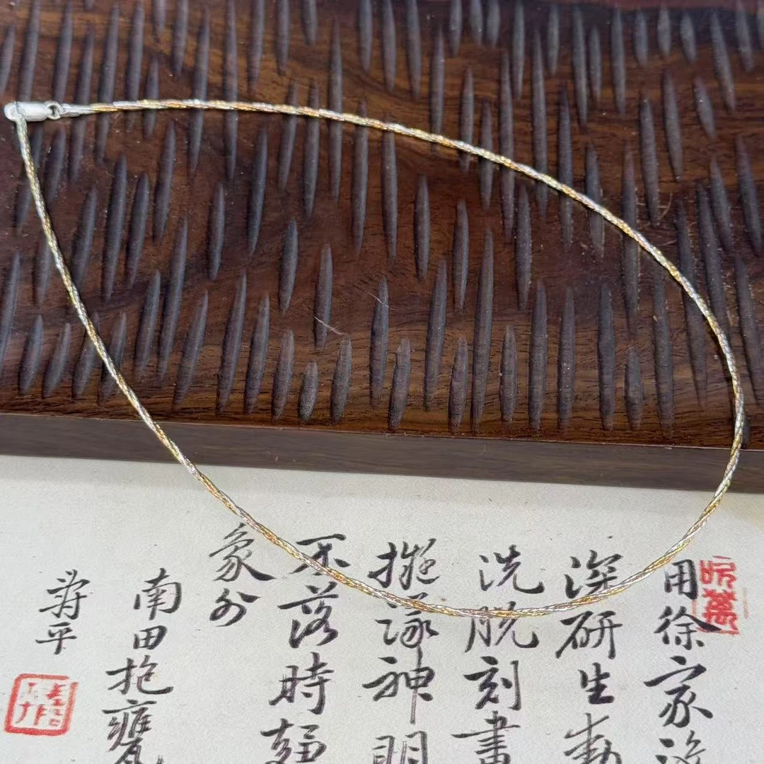 链子925银 【北野珠宝】S925银意工三色项圈-B31H-120