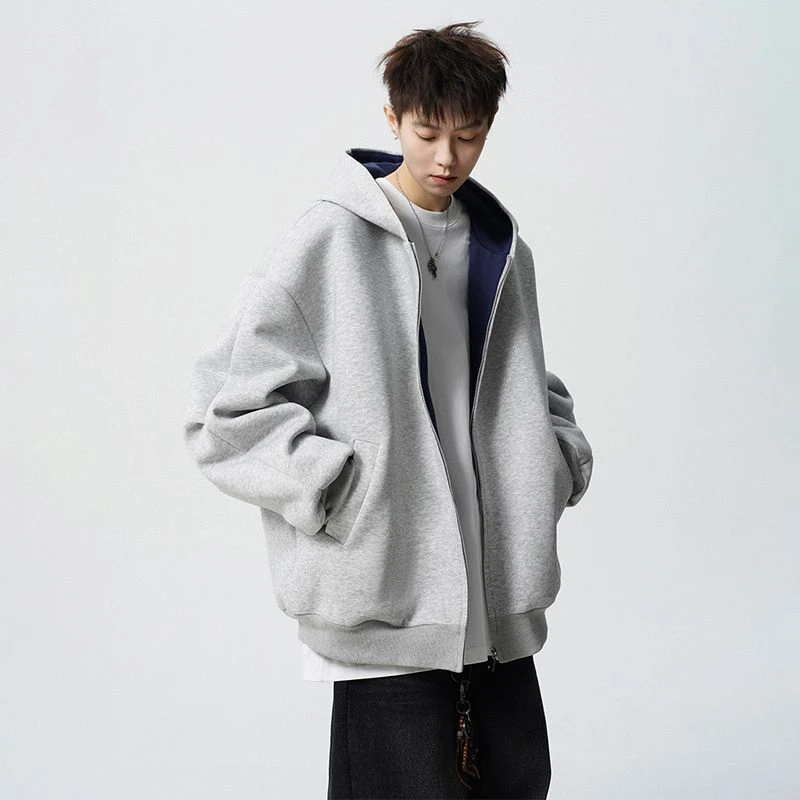 重磅潮牌百搭卫衣男女秋美式廊形情侣连帽衫vibe高街撞色休闲外套