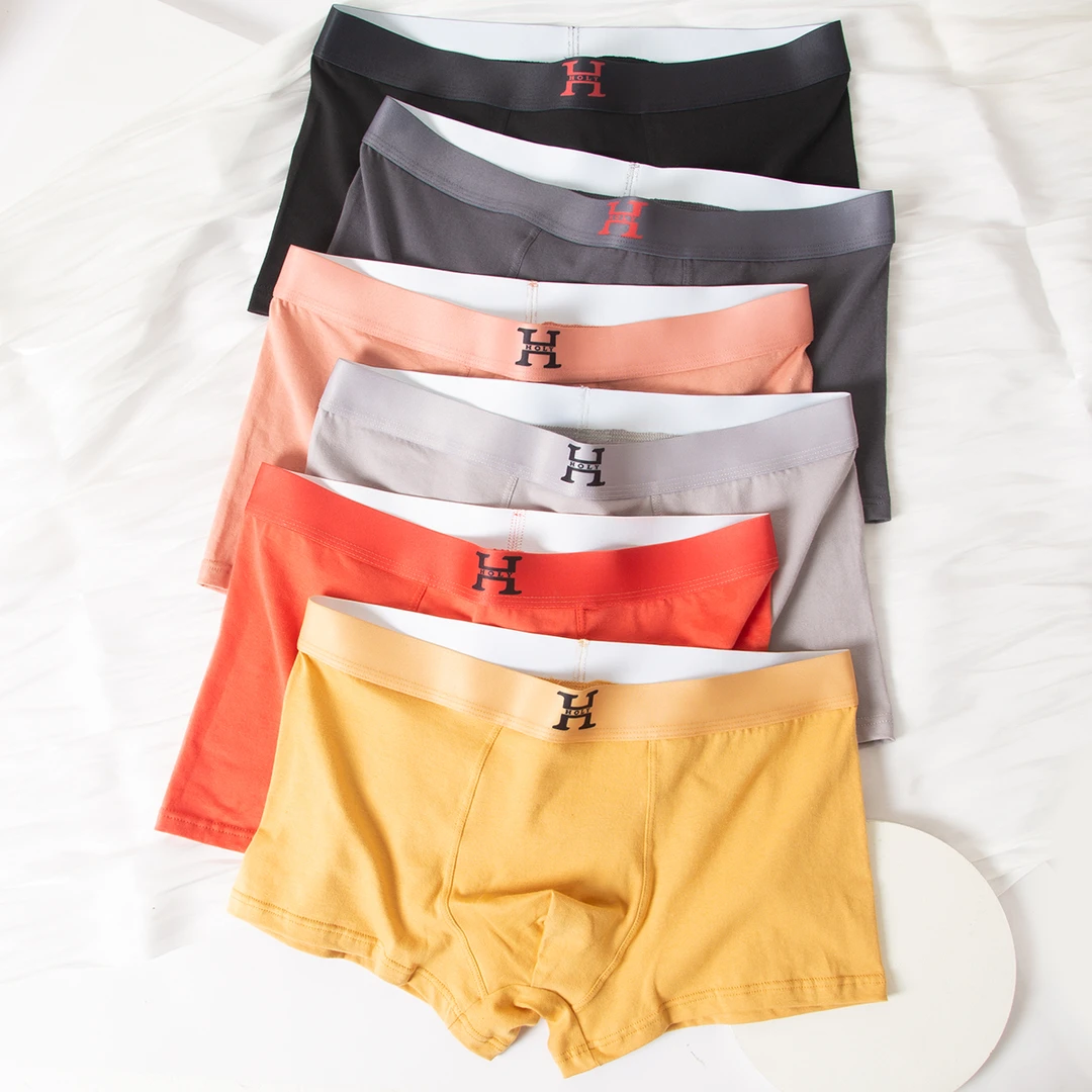 新疆棉春夏磁石抑菌男士内裤平角四角裤透气亲肤运动舒适个性防磨