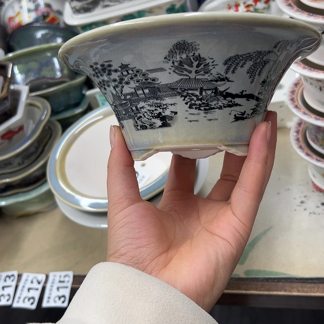 花盆紫砂364号瑕疵16.5/7cm窑变