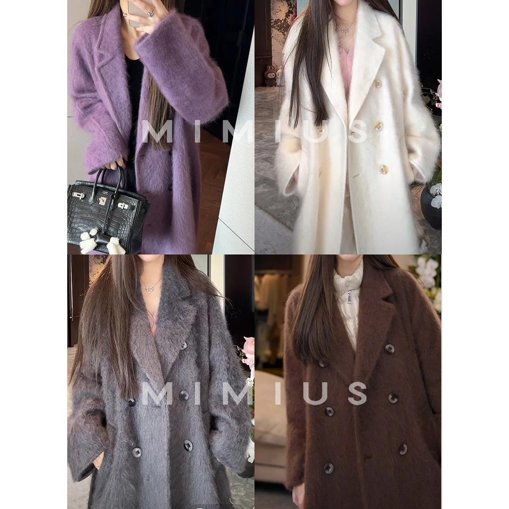 【mimius】U汉服 25秋冬高奢拉绒经典101801版双排扣大衣/含腰带 G0