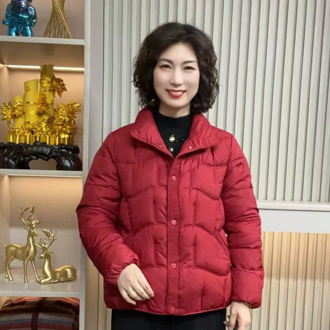 妈妈装流光欧若拉流行时尚潮牌女装宽松冬装外套棉服棉衣百搭长袖