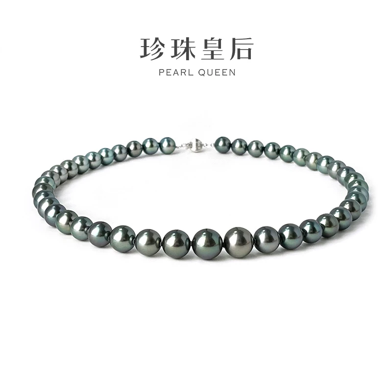 【云上叙】珍珠皇后 14K海水大溪地项链8-11mm/真科研极光孔雀
