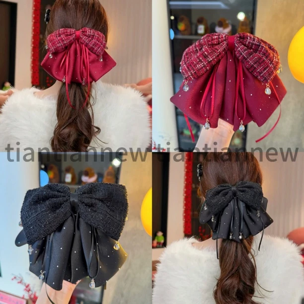 【新年快乐】A069高级感蝴蝶结抓夹女后脑勺高端高马尾发夹头饰