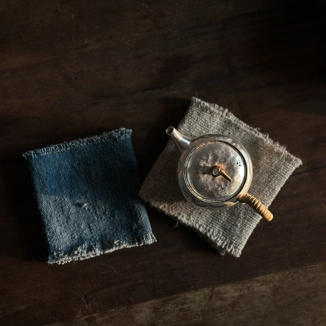 熙熙手作老布柞蚕丝火麻茶巾11*25cm