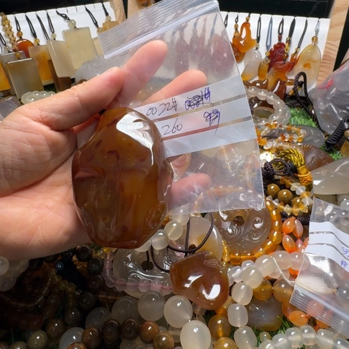 元***芳玛瑙/玉髓合金颈饰0022