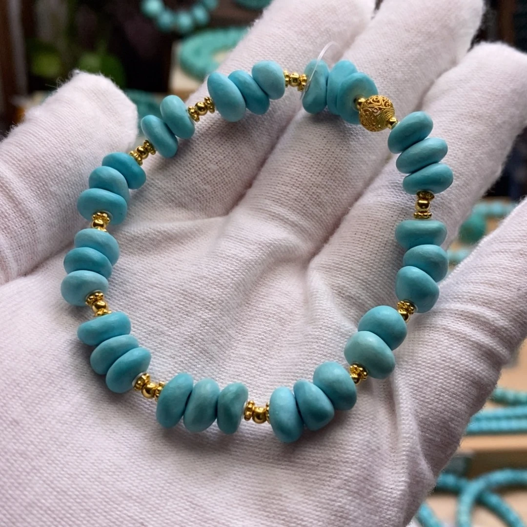 绿松石未镶嵌原矿高瓷无油无科技