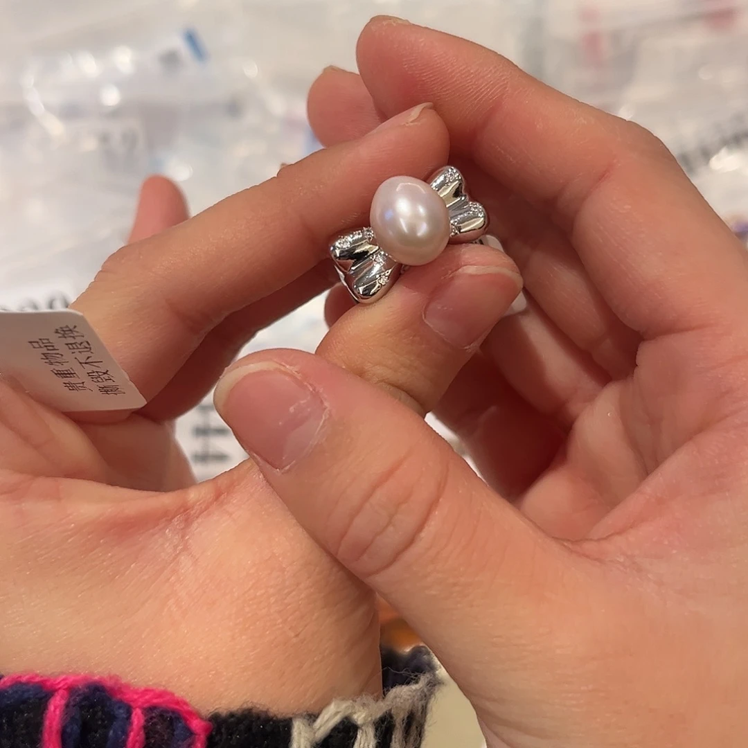 淡水珍珠耳饰合金