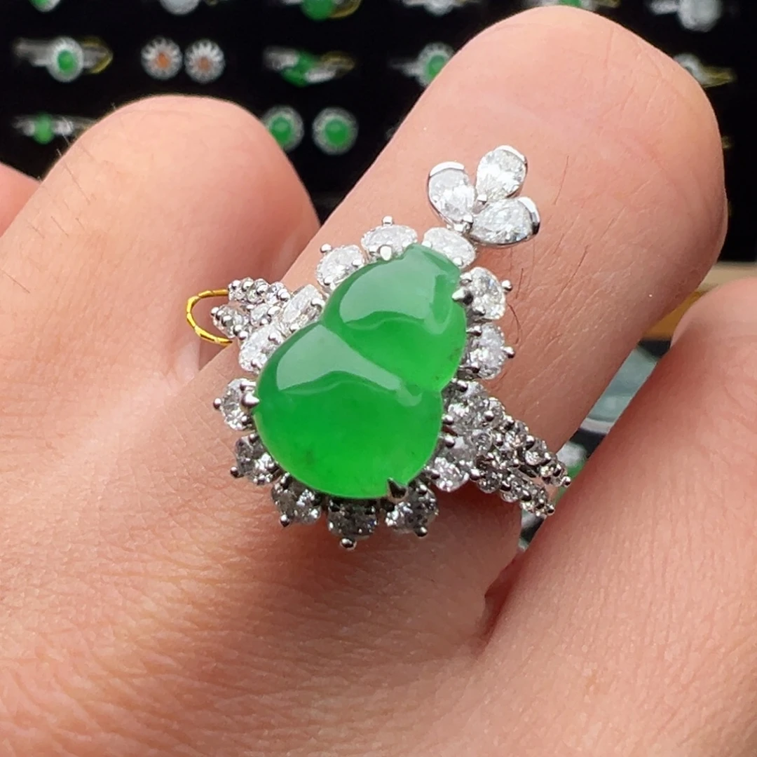 翡翠18K金镶嵌颈饰两用款葫芦11