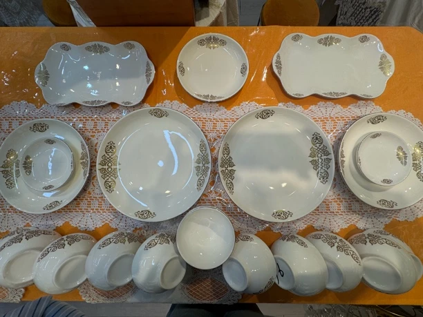 【新疆包邮】乌鲁木齐发货哈萨克族民族风陶瓷奶茶碗餐具描金碗