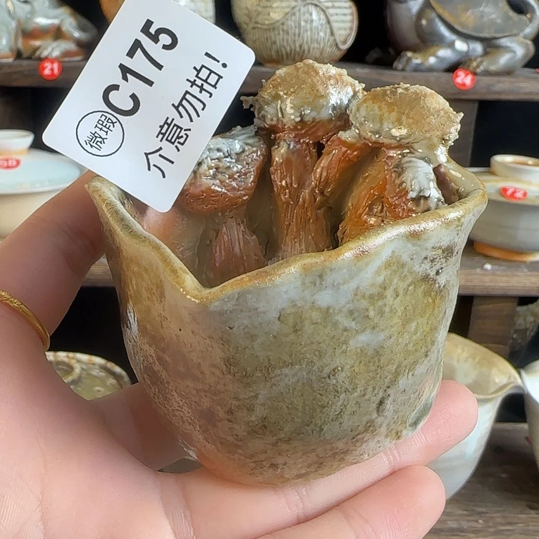 文枫堂纯手工柴烧手捏微瑕