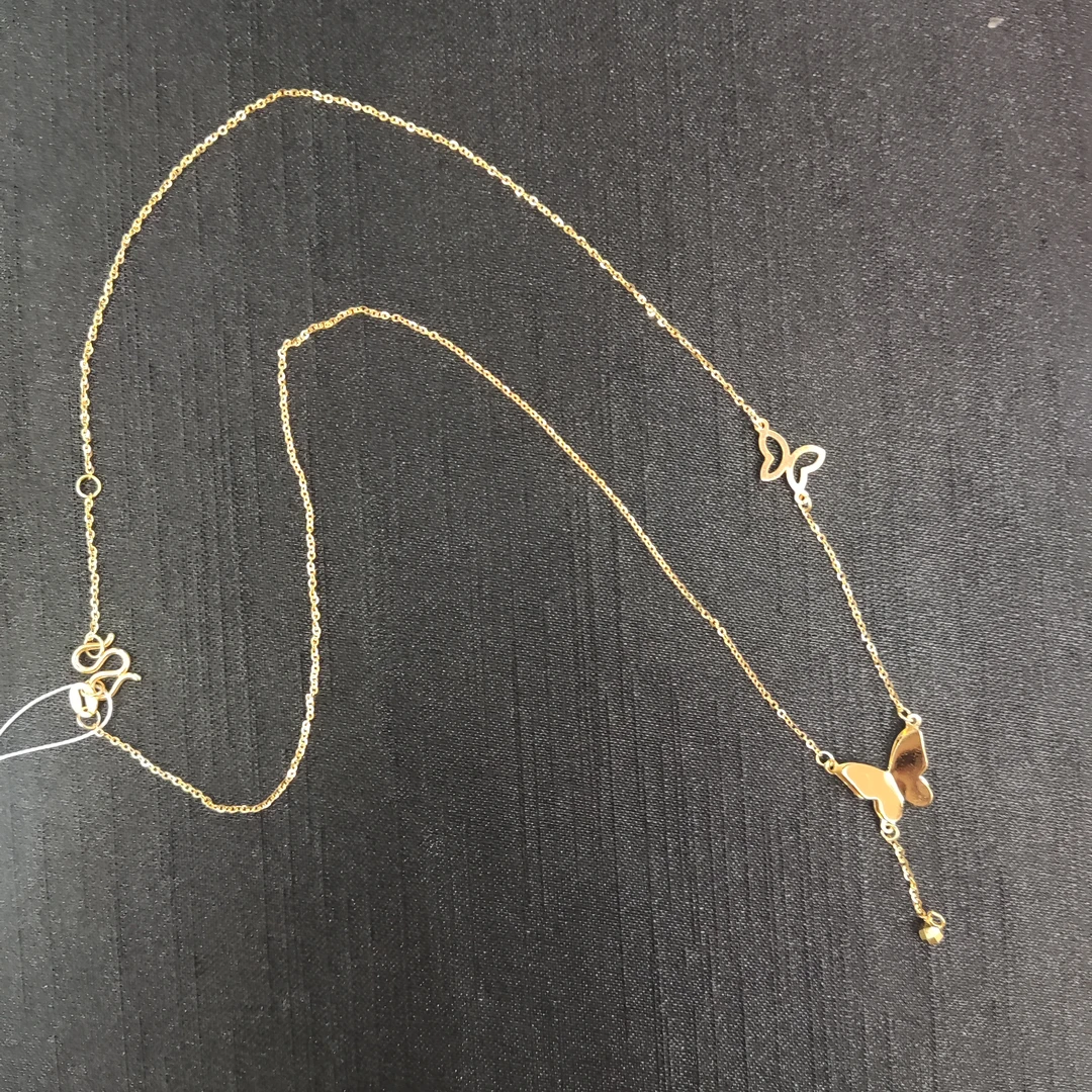 【金展珠宝】足金 两只蝴蝶套链
