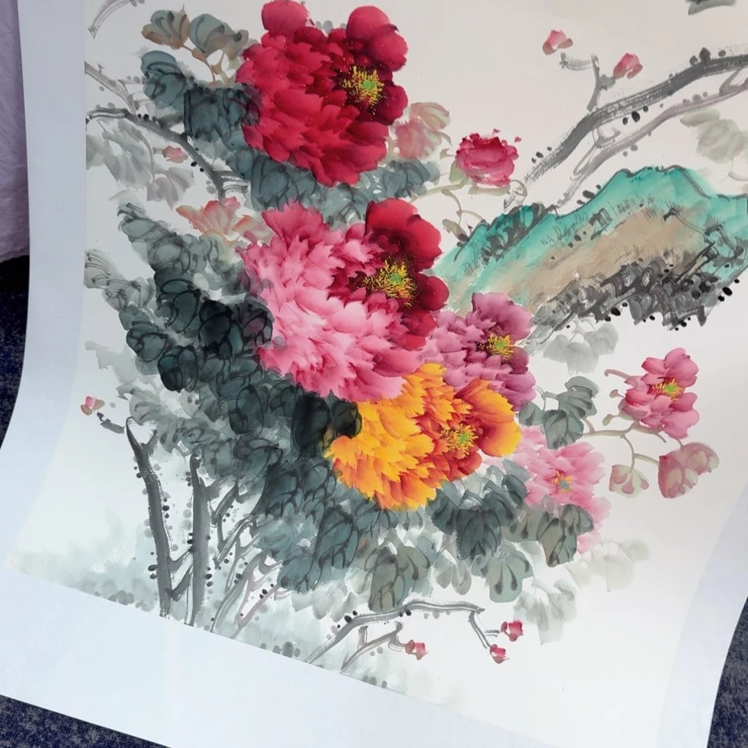 国画国画作品山水花鸟