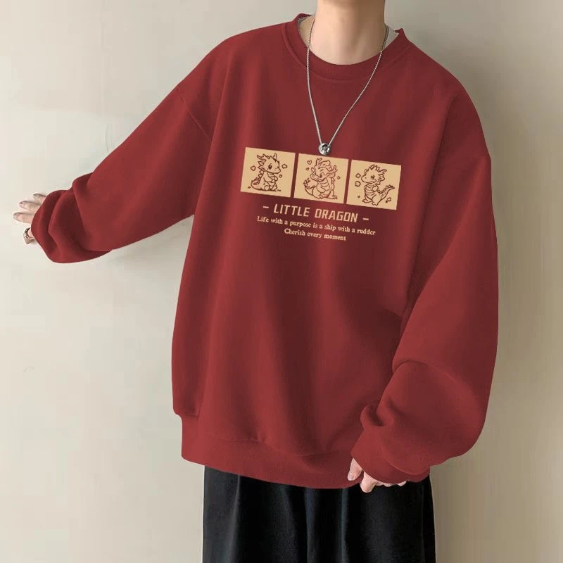 DeweLvum匠心制作！一眼就爱上!新款运动休闲宽松透气圆领卫衣男潮