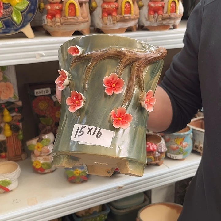 粗陶材质多肉花盆