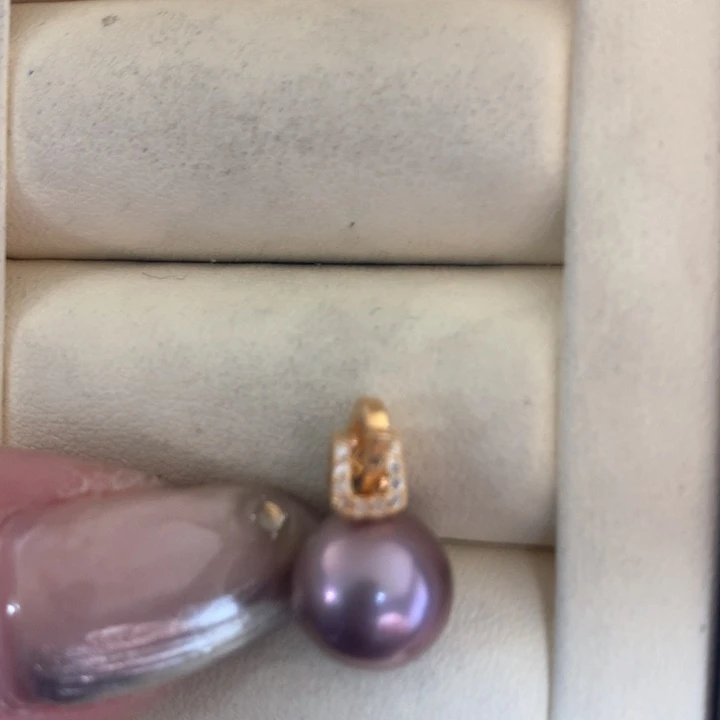 颈饰银S925镶嵌淡水珍珠