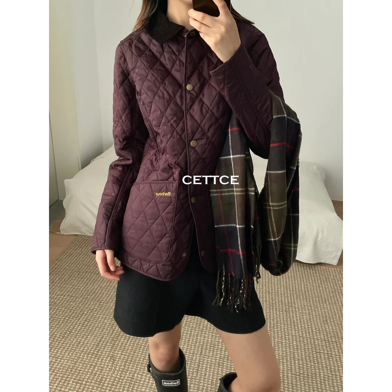 CETTCE 现货 Barbour 绗缝Annandalea安娜菱格棉服夹克外套修身款