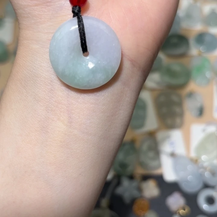 颈饰未镶嵌翡翠纯天然缅甸翡翠A货平安扣