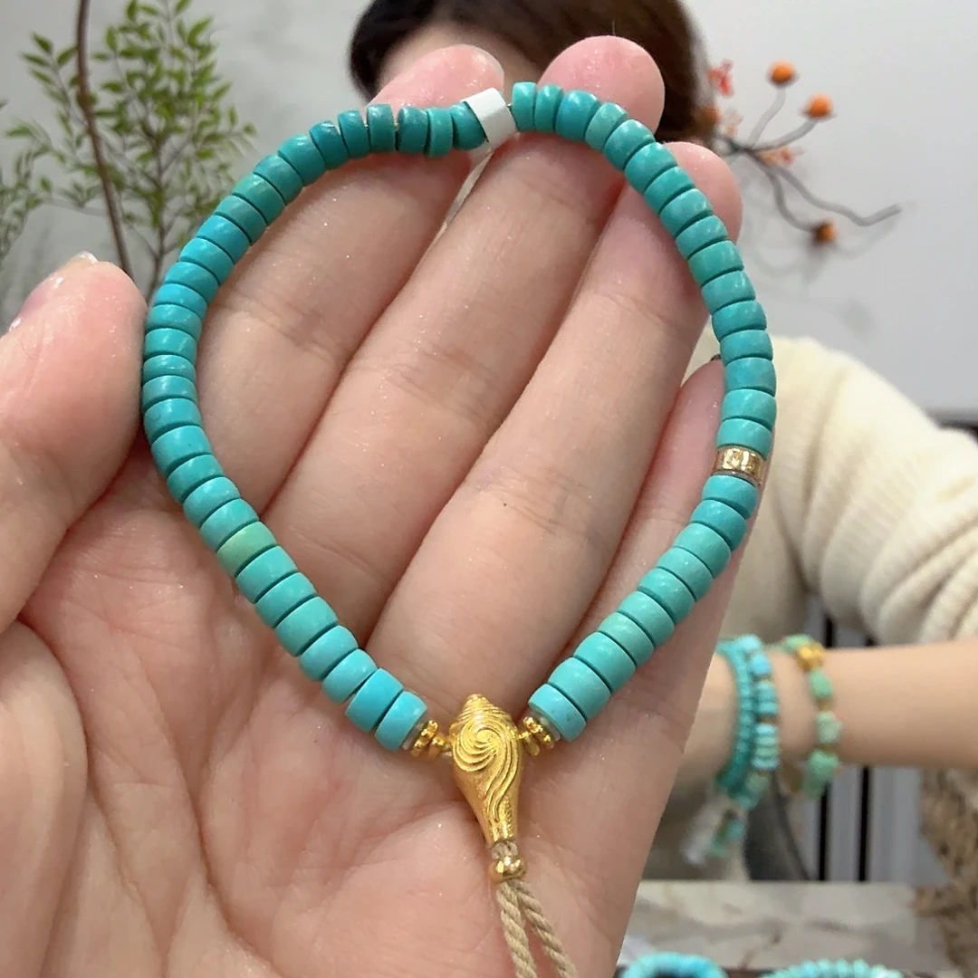 绿松石18K金镶嵌珠宝奇石