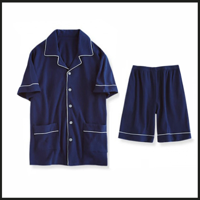 纯棉男士睡衣夏季短袖短裤2025年新款大码宽松休闲全棉家居服套装