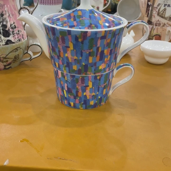 400ml骨瓷杯叠壶一套