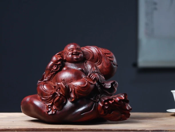 印度小叶紫檀全清刀弥勒佛