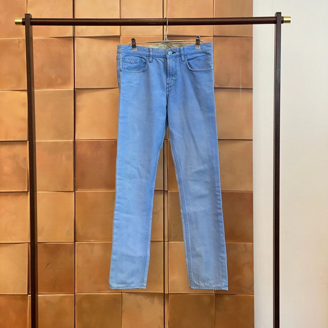 99新 BURBERRY/博柏利 天空蓝徽标字母logo牛仔裤/31码/29494