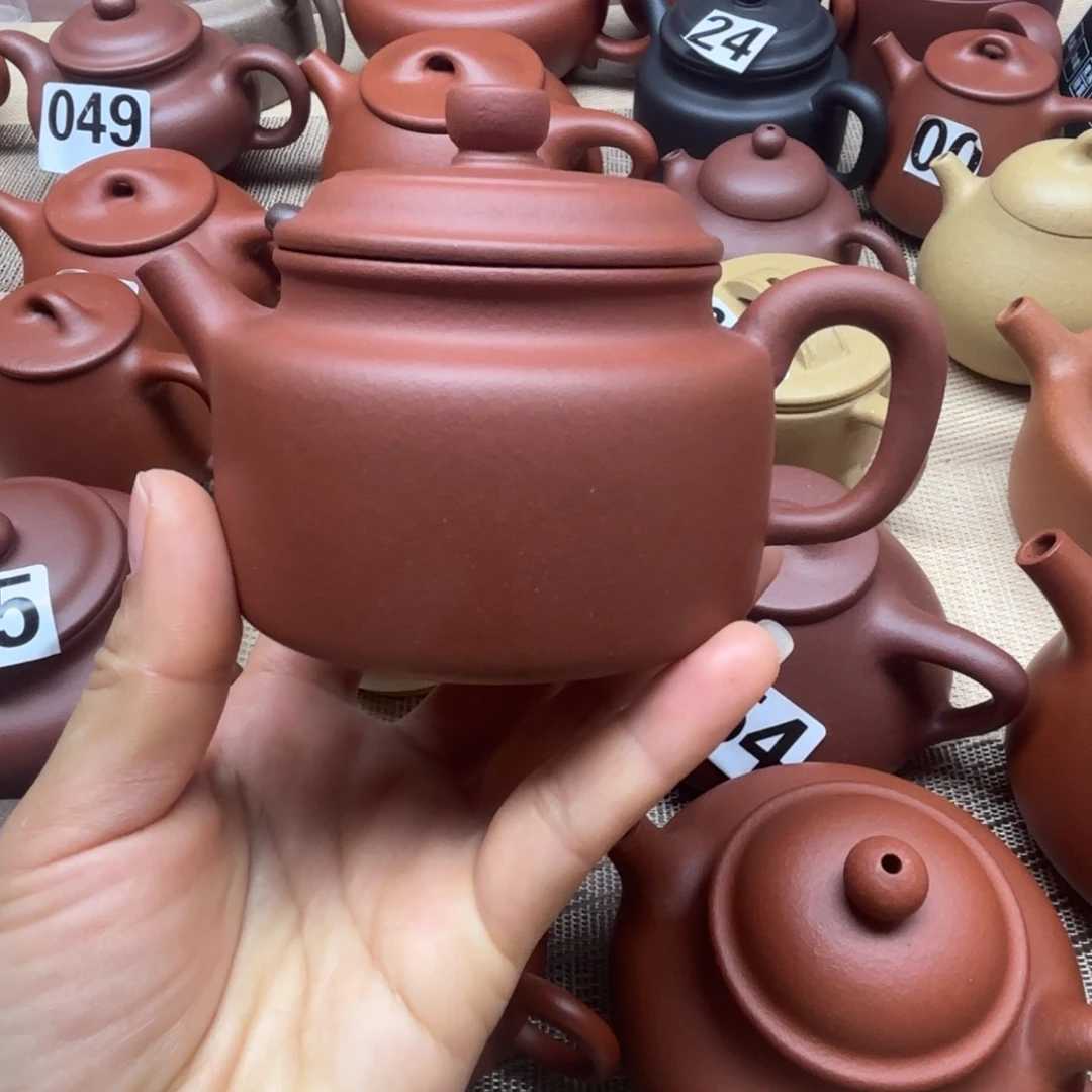 紫砂茶壶紫泥德钟150cc微瑕
