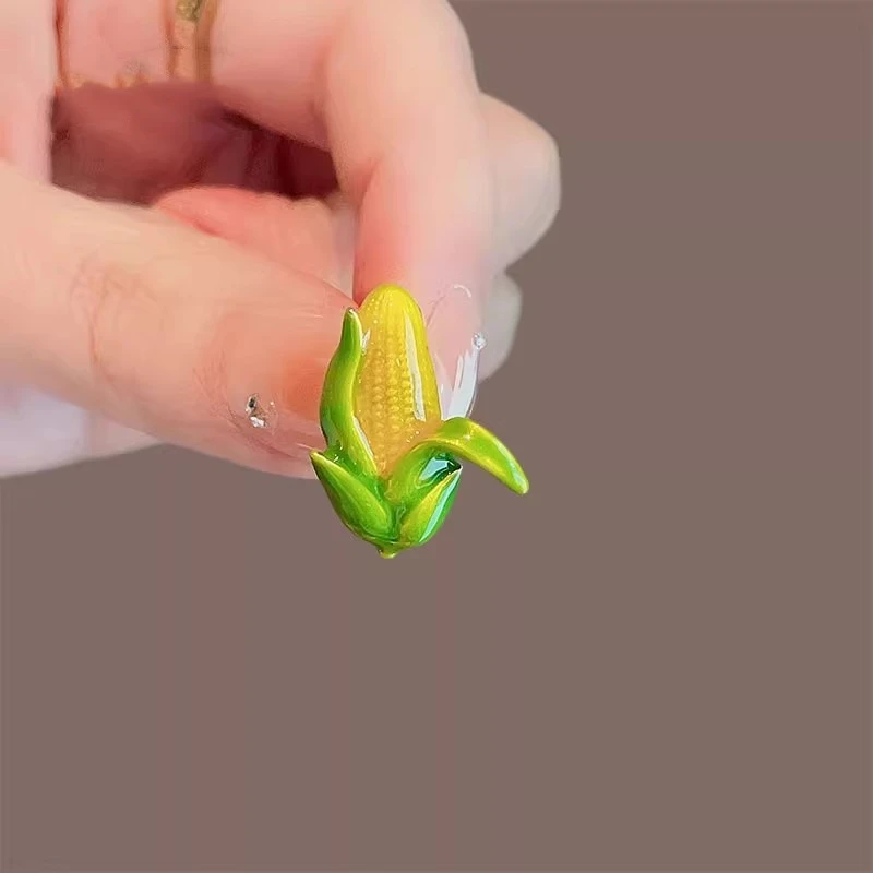 设计感剥皮玉米小胸针女高档精致个性创意别针防走光开衫胸花配饰