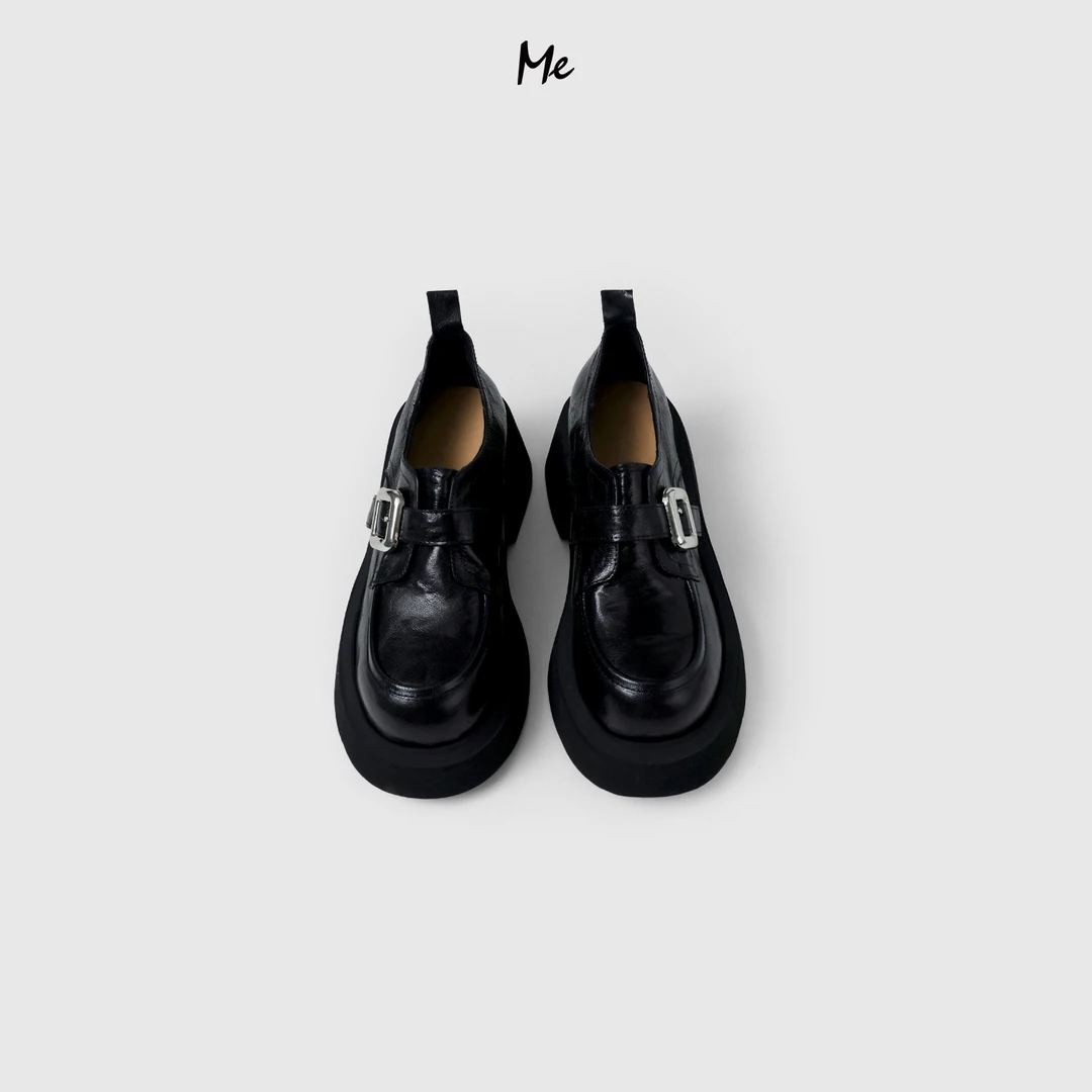 ME【伦敦真皮厚底乐福鞋】重磅小羊皮增高百搭时尚真皮鞋子MESA1239