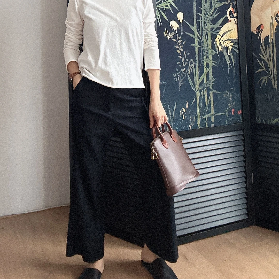 Action Studios大大推荐新款羊毛休闲西装九分微喇裤WW7383