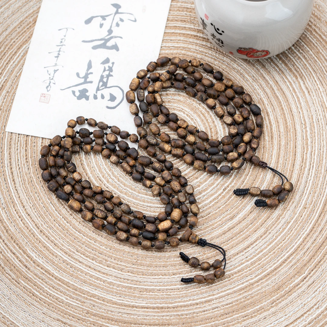 莺歌绿奇楠沉香随形瘤疤珠多圈手串多样性发其一