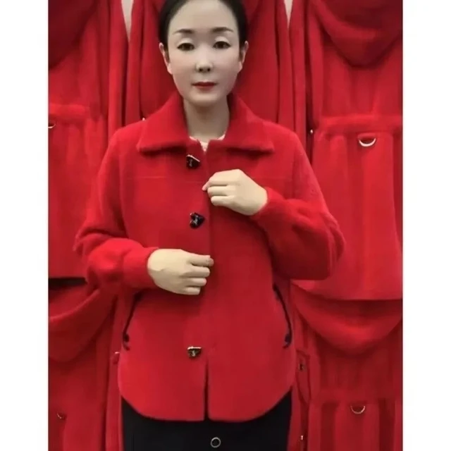 夹克秋冬新款貂皮丝绒女式西式流行加厚小女装2025中老年开衫